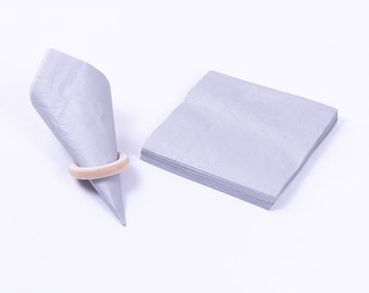 3-ply paper napkin 20 pcs, 33x33 cm / Silver