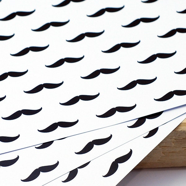 Carton à motifs, moustache / 20 pcs