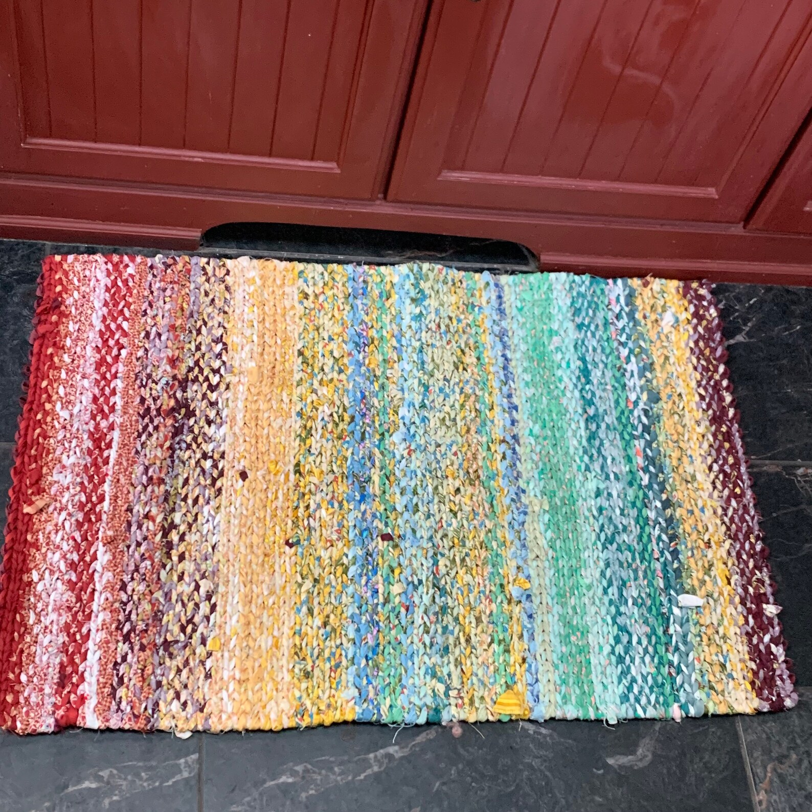 Handmade Woven Rag Rug 100 Cotton Machine Washable Etsy UK