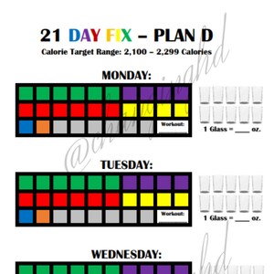 Plan D - Portion Fix Tracker *DIGITAL DOWNLOAD*