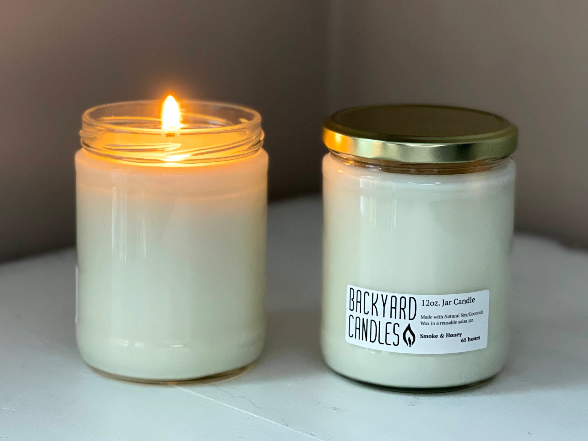 12oz Soy Wax Jar Candle Vegan Candle Clean Burning Soy Etsy