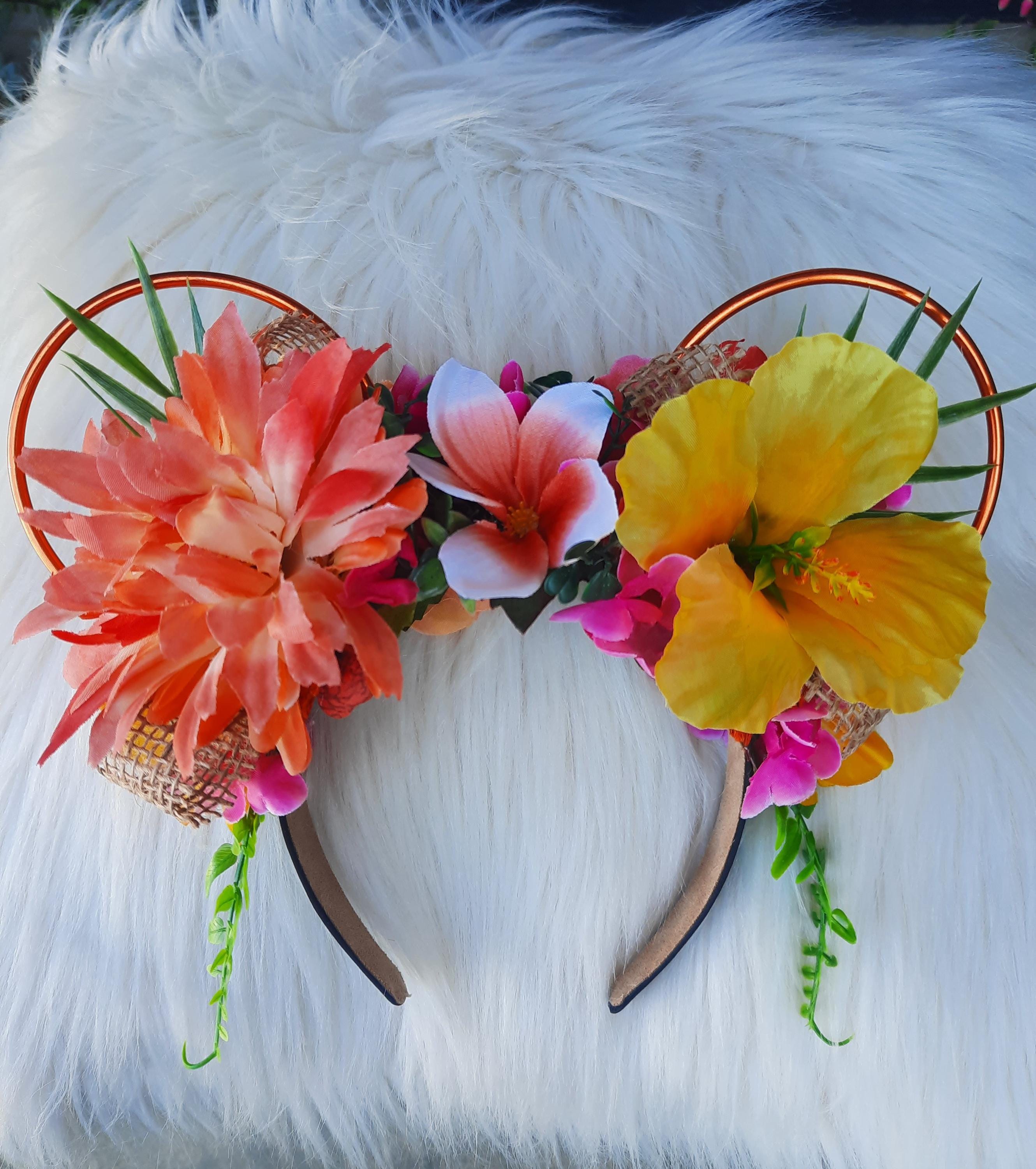Hawaii, Hawaiian, Tropical, Disney Inspired Wire Ears Floral 