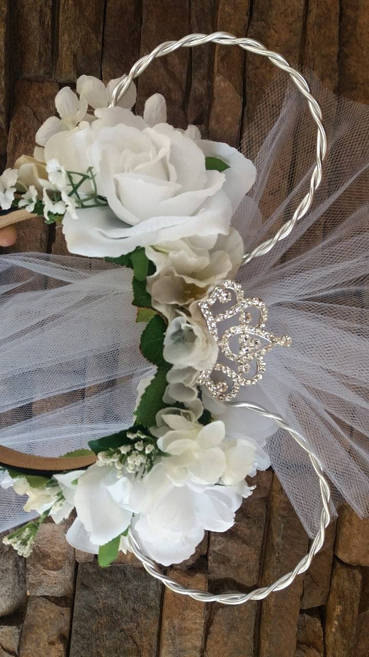 Bride / Wedding Disney Ears Inspired Floral Disney Ears Wire 
