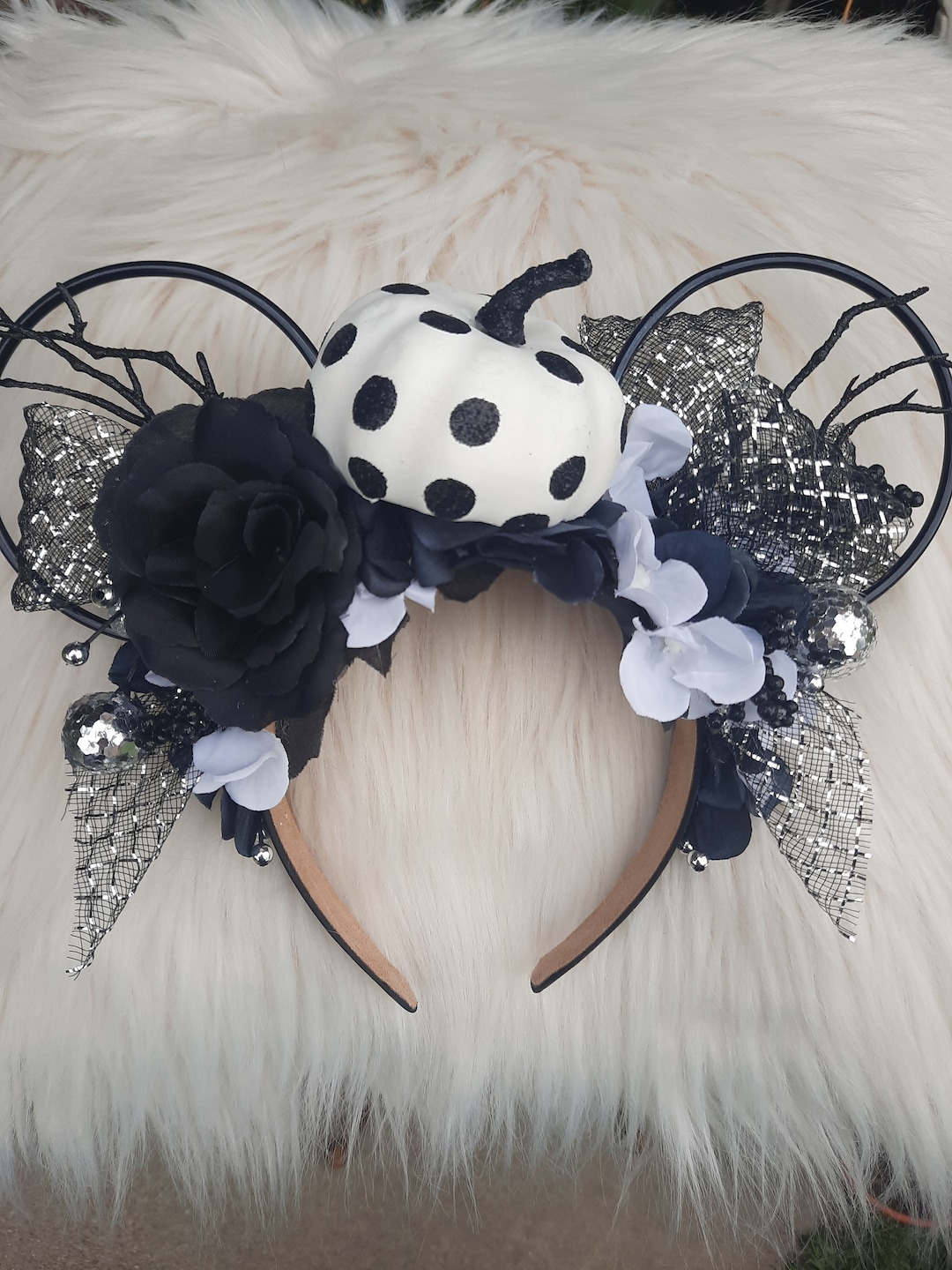 Halloween Disney Ears Inspired Floral Disney Ears Wire Ears Etsy