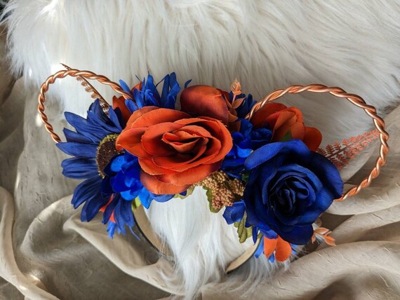 Disney Inspired Wire Ears Floral Flower Crown Minnie or Mickey