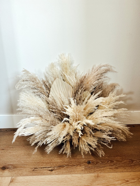 pampas grass floor arrangement, wedding aisle decor, rustic wedding, boho wedding archway, wedding floor arrangement, pampas grass decor