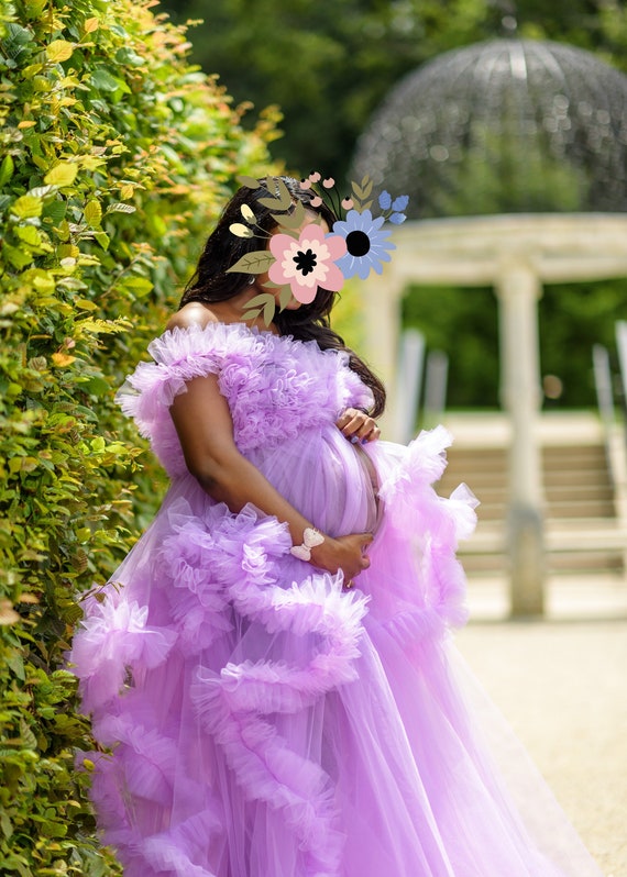 lavender tulle dress