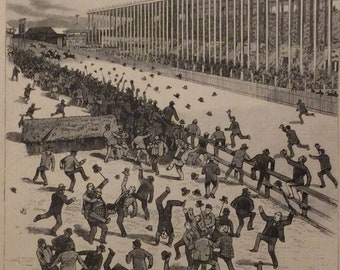 New York- The Great Race of the Season at Brighton Beach, Sept 14th. -Staff, Sept 26, 1885 10.25x8 in, Frank Leslie