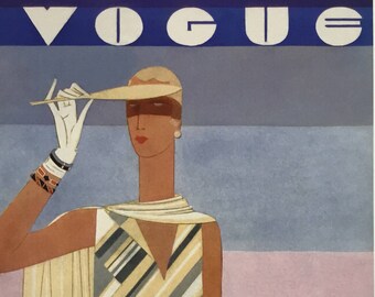 Vogue Fashion Cover July 1, 1928 High Quality Giclée Print 8 x 10.5 inches includes Mat 12.5 x 15.25 inches - Brand new from Condé Nast