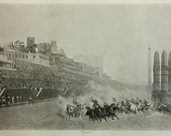 The Circus Maximus by J.L. Gerome (1880) from 7.5x11.5in. includes mat 12x16in.