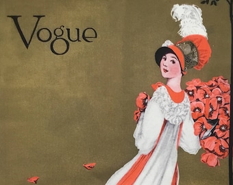 Vogue Fashion Cover August 1911 High Quality Giclée Print 8 x 10.5 inches includes Mat 11x14 inches - Brand new from Conde Nast