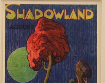 Shadowland August 1920 Reproduction Print 12 x18 inches includes 18x24 inch Mat