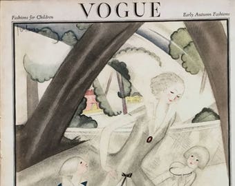 Vogue Fashion Cover August 15, 1921 High Quality Giclée Print 8 x 10.5 inches includes Mat 11x14 inches - Brand new from Conde Nast