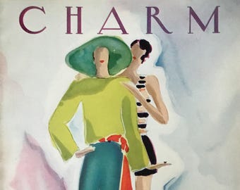 Charm Magazine Original Cover 8.25x11.75 in. July 1929