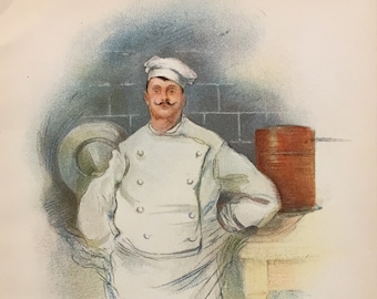 Dudley Hardy, "Chef" 1899, 6.5x9inches