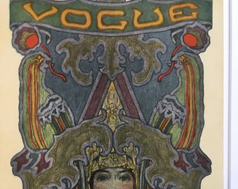 Vogue Fashion Cover December 5, 1907 High Quality Giclée Print 8 x 10.5 inches includes Mat 11x14 inches - Brand new from Conde Nast