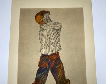 Egon Schiele - Boy in Striped Shirt