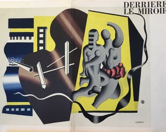 Derrière Le Miroir #79, 80, 81 Fernand Léger  "Composition Avec Figures" Galerie Maeght, Paris 1955 Original Lithograph, 15x22in.