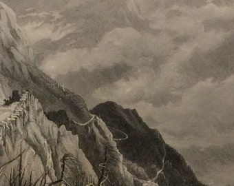 The Mount Washington Road, vintage, 1873, 11.5 x 9 inches, New Hampshire, United States