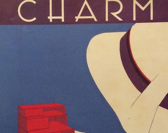 Charm Magazine Original Cover 9.25 x 12.75 in. August 1931