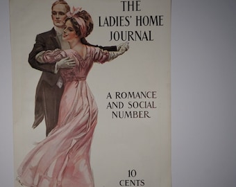 A Romance and Social Number, original cover from Ladies Home Journal, February 1, 1911 by Harrison Fisher