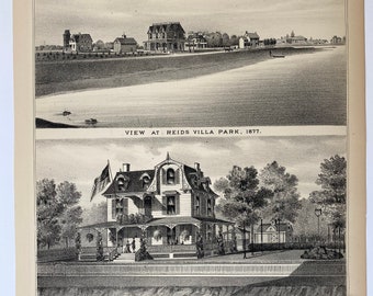 Original 1878 print of Spring Lake, New Jersey