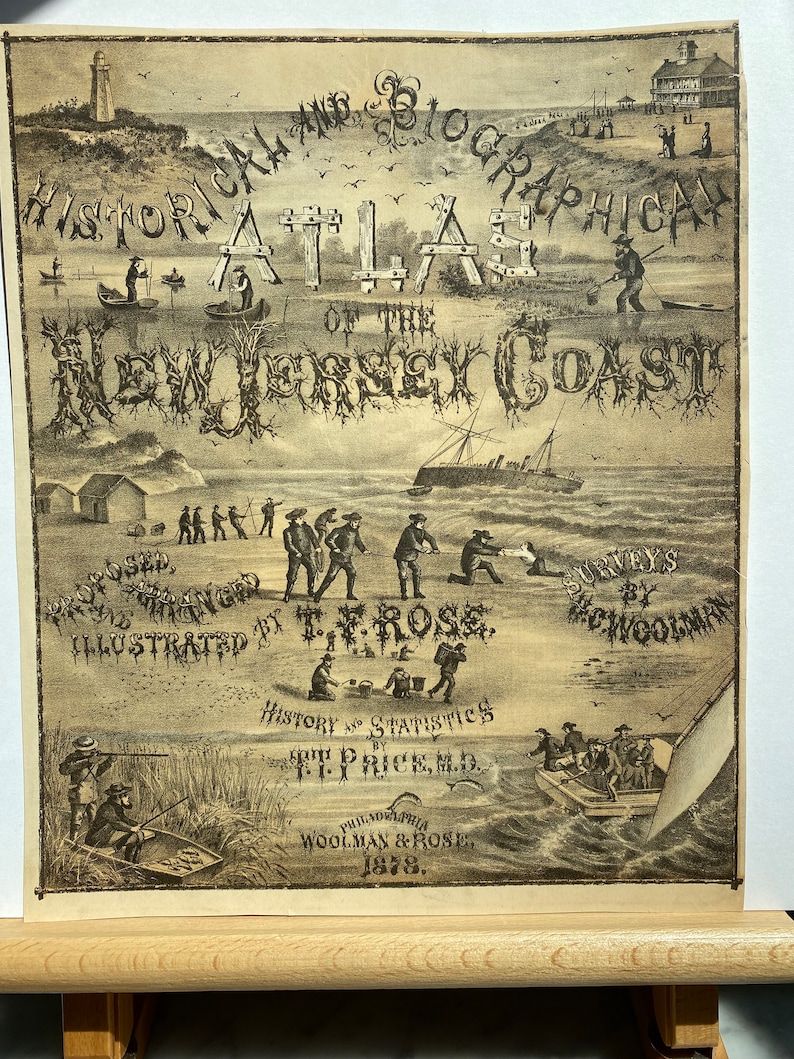 Original 1878 Map of Eatontown New Jersey Etsy Australia