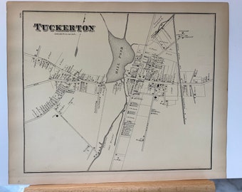 Original 1878 Map of Tuckerton, New Jersey