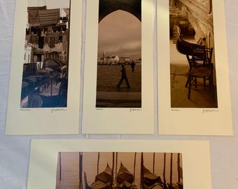 Four lovely original photographs of Venice, Italy