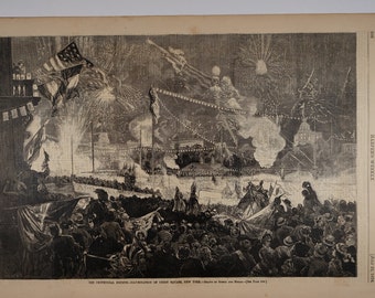 The Centennial Fourth - Illumination of Union Square, New York , 1876