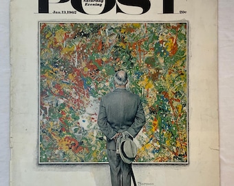 Saturday Evening Post Cover by Norman Rockwell -“The Connoisseur”  January 13, 1962