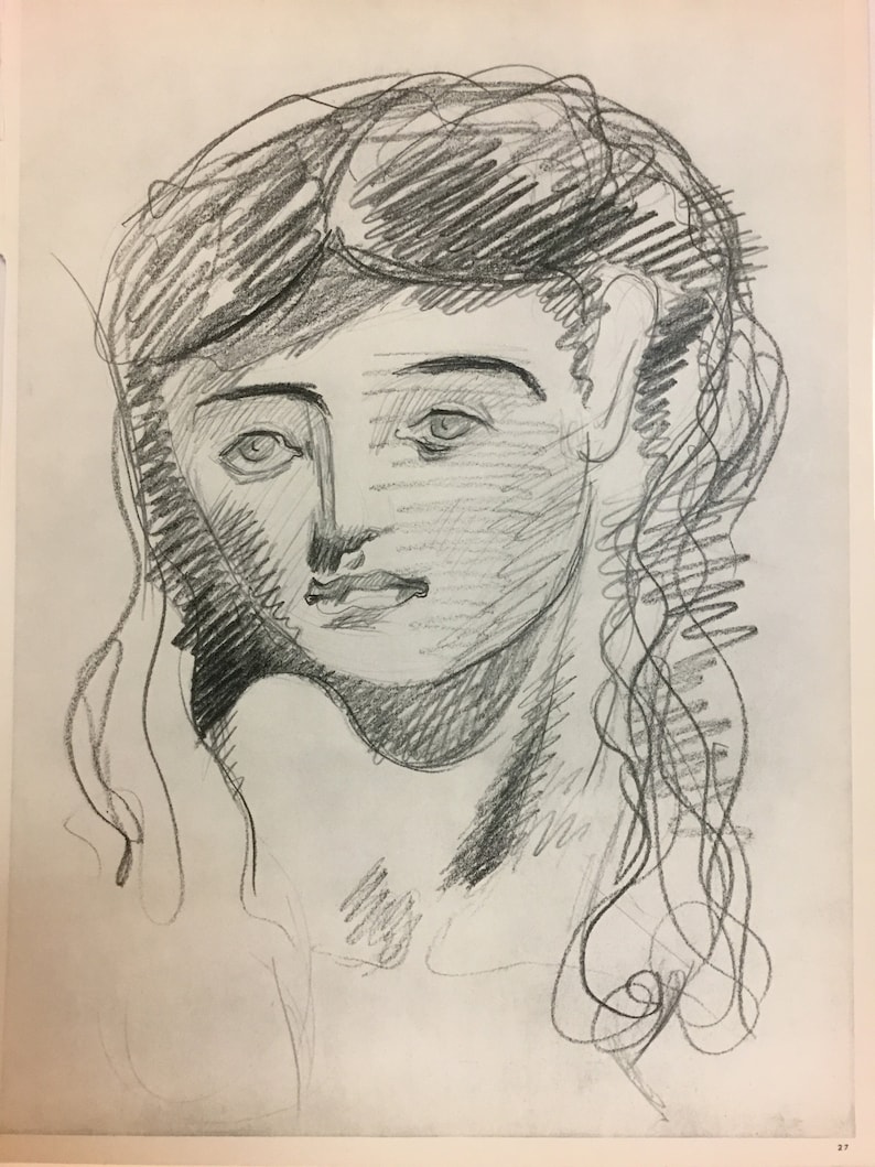 Paris-France George Braque from The Intimate Sketchbooks of G 1955 Braque by Verve Original Lithograph 10.5x14 inches