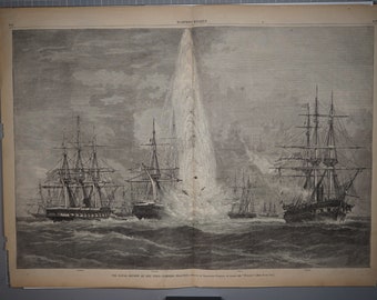 The Naval Review at Key West - Torpedo Practice, 1874
