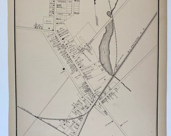 Original 1878 Farmingdale, New Jersey Map