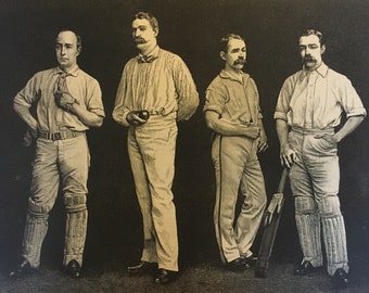 Busts for the Players' Club and The Newhalls, the Great American Cricketers, Harper's Weekly, June 22, 1889, 16 x 11 in