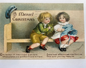 Wonderful Ellen Clapsaddle Christmas Postcard in Very good condition postmarked 1916