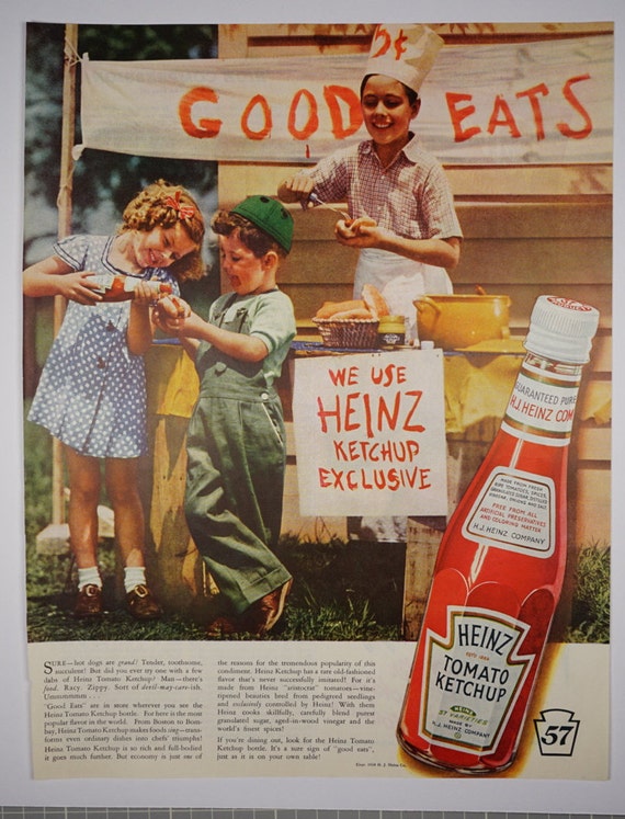 ハインツ　HEINZ ケチャップボトル　電話機　アドバタイジング ビンテージ ハインツのトマトケチャップ広告、1938年 - Etsy 日本