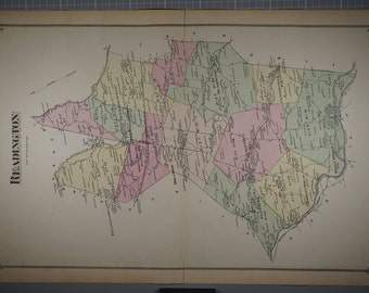 Original 1873 map of Readington, NJ
