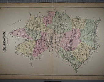 Original 1873 map of Readington, NJ