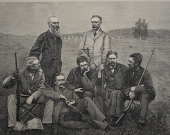 The International Rifle Match - The American and Irish Teams. From Photographs by Rockwood Featured in Harper’s Weekly October 10, 1874.