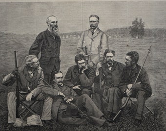 The International Rifle Match - The American and Irish Teams. From Photographs by Rockwood Featured in Harper’s Weekly October 10, 1874.