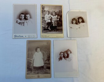 Antique Children’s Photographs, Cabinet Cards, 1800’s, Excellent condition