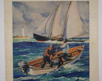 Set of 8 Fishing and Hunting magazine covers - 1927-1955