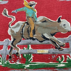 Wonderful Western-themed Barkcloth Fabric