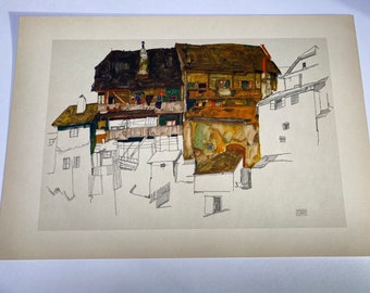 Egon Schiele - Old Houses in Krumau