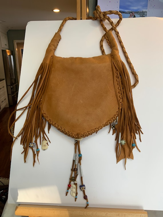Wonderful Vintage deerskin handmade purse by Ches… - image 7