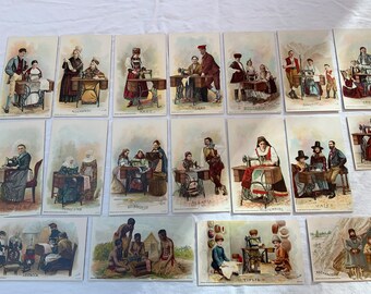 Singer Sewing Mfg. Co. Costumes of All Nations Card Set - Complete