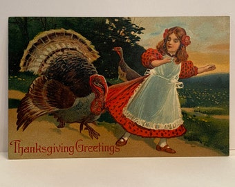 Original early 1900’s Thanksgiving postcard printed in Germany in very good condition.