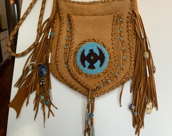 Wonderful Vintage deerskin handmade purse by Chester Goss in Aspen