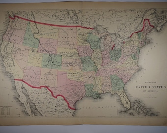 Original 1873 map of the United States